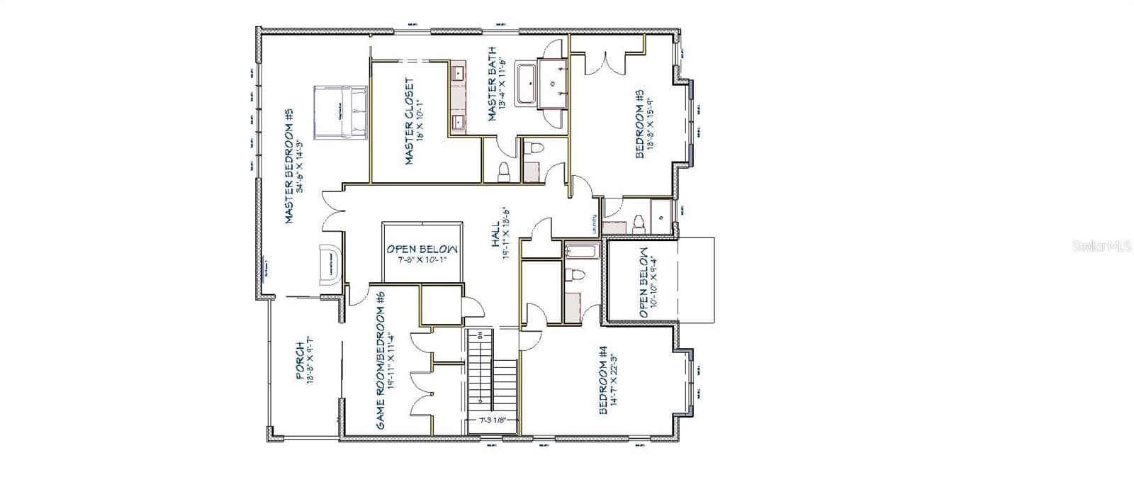 Third Level Floor Plan - 2121 BAYOU GRANDE BLVD NE, ST PETERSBURG