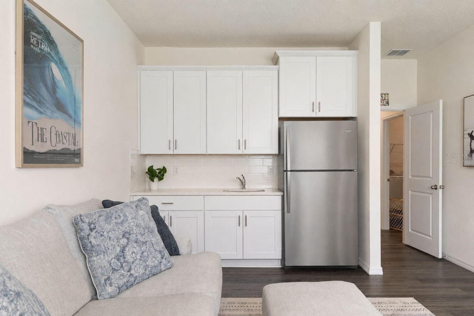 Refrigerator Virtually Staged - 345 E MERIMONT LN, ORMOND BEACH