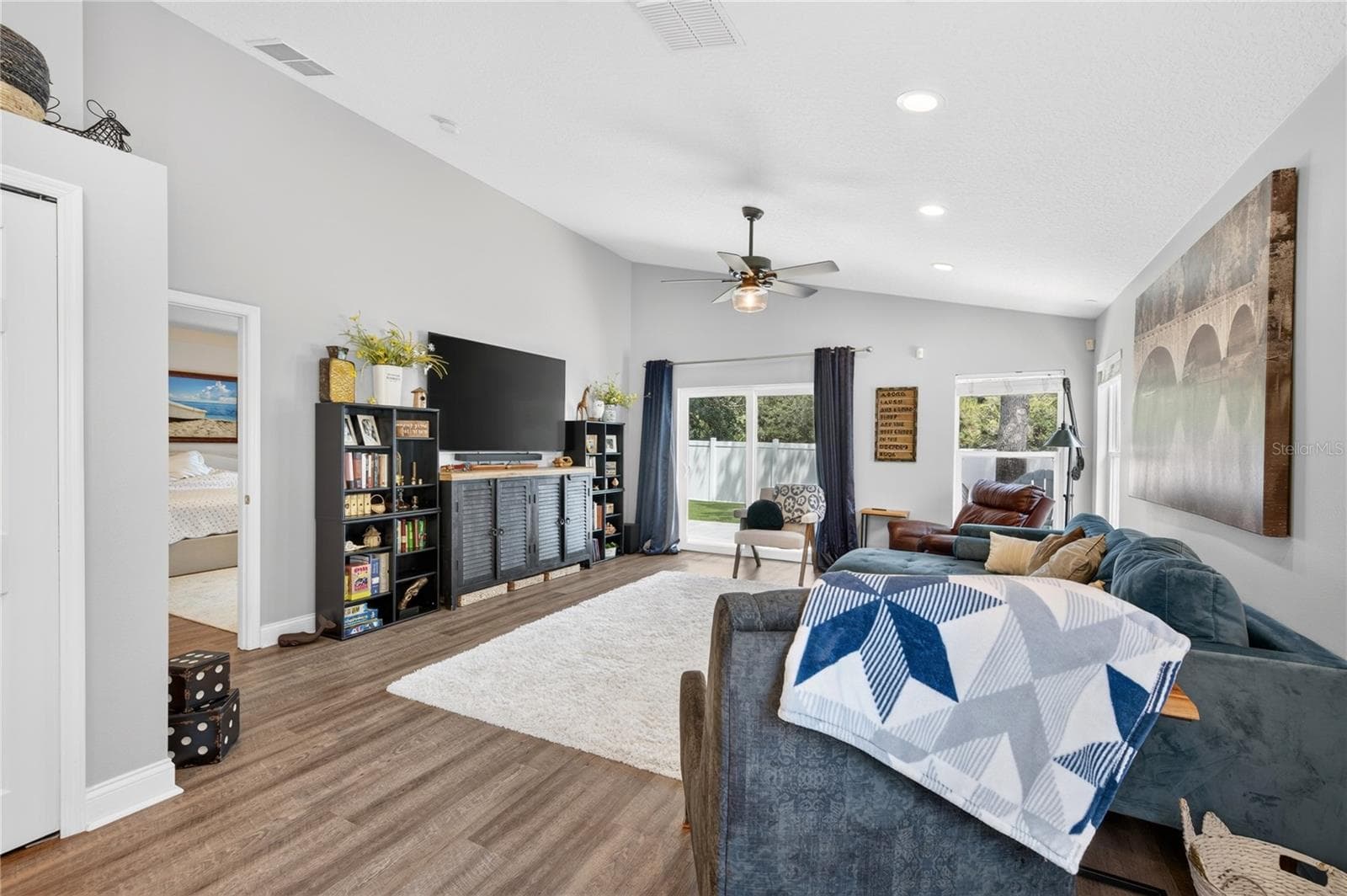 Family Room from Kitchen View Master doorway - 4339 NORTHERN DANCER WAY, ORLANDO