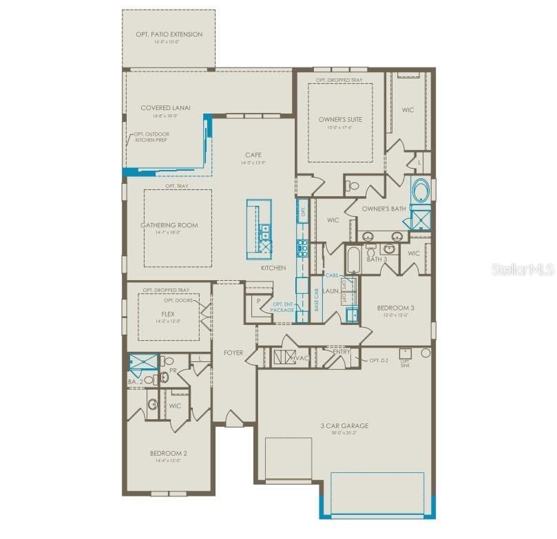 Floor Plan - Floor One - 15000 CANOPY COVER DRIVE, WINTER GARDEN