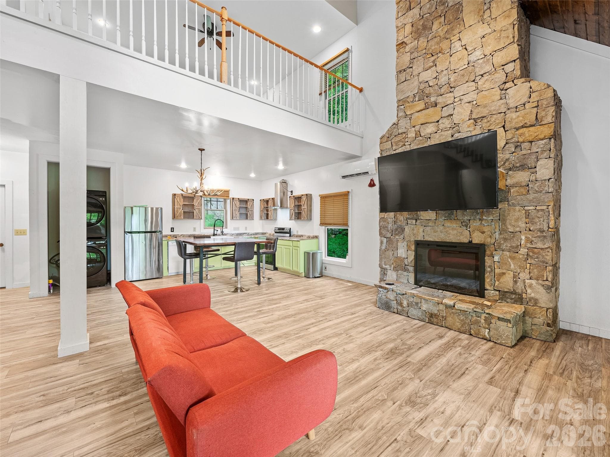 STONE-STACKED FIREPLACE - Burnsville