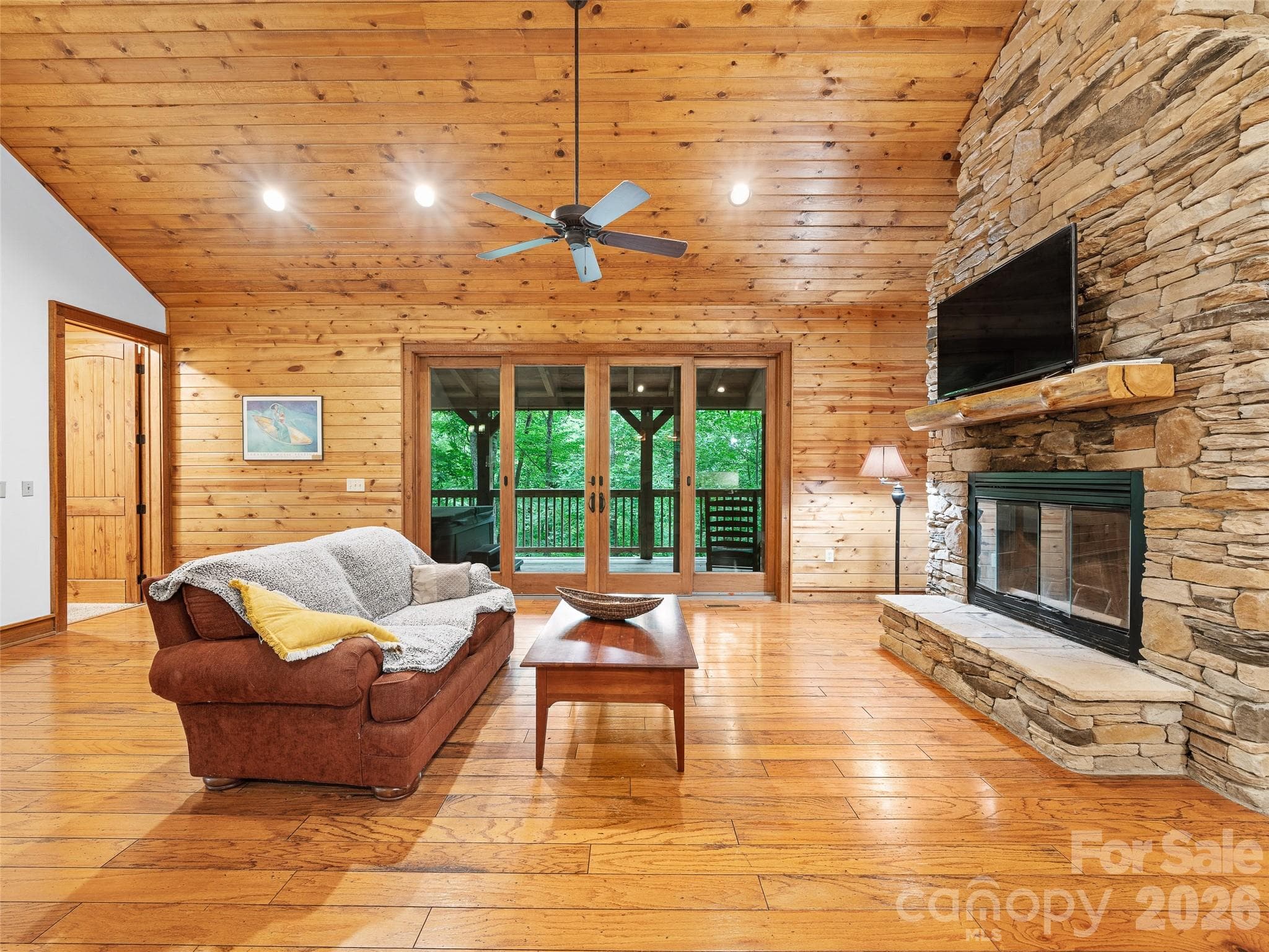 STONE-STACKED FIREPLACE - Burnsville