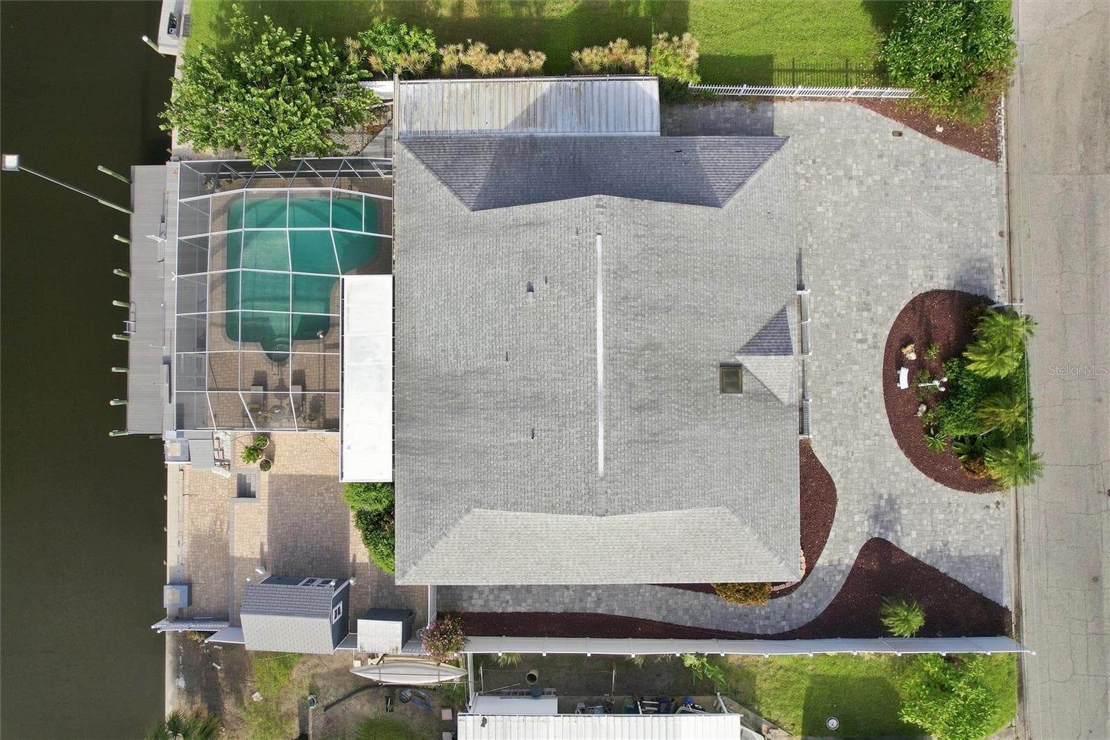 site plan aerial - 9312 KINGSTON RD, BRADENTON