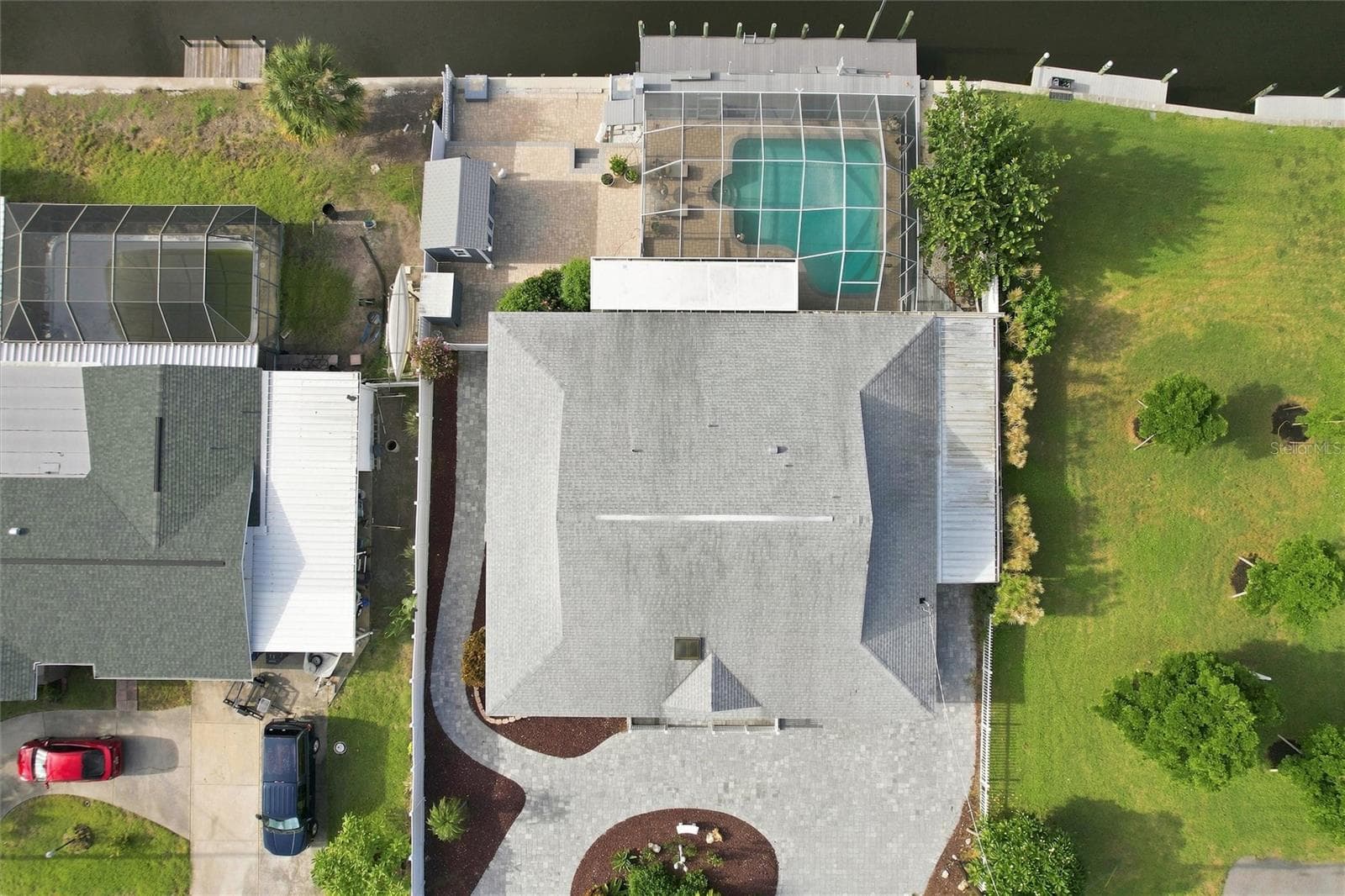 site plan aerial - 9312 KINGSTON RD, BRADENTON