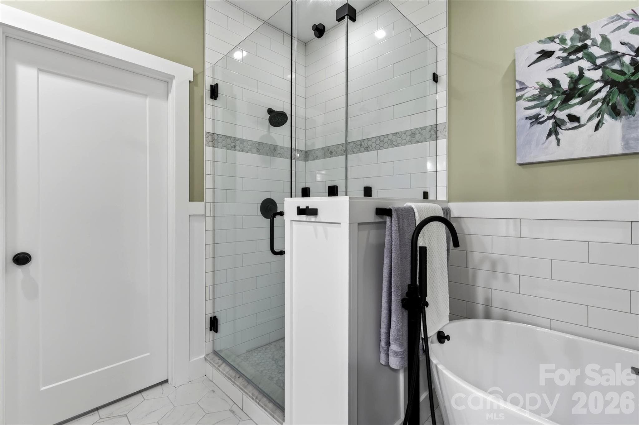 Primary Bath with Soaking Tub - 310 Magnolia Ridge Road, Swannanoa