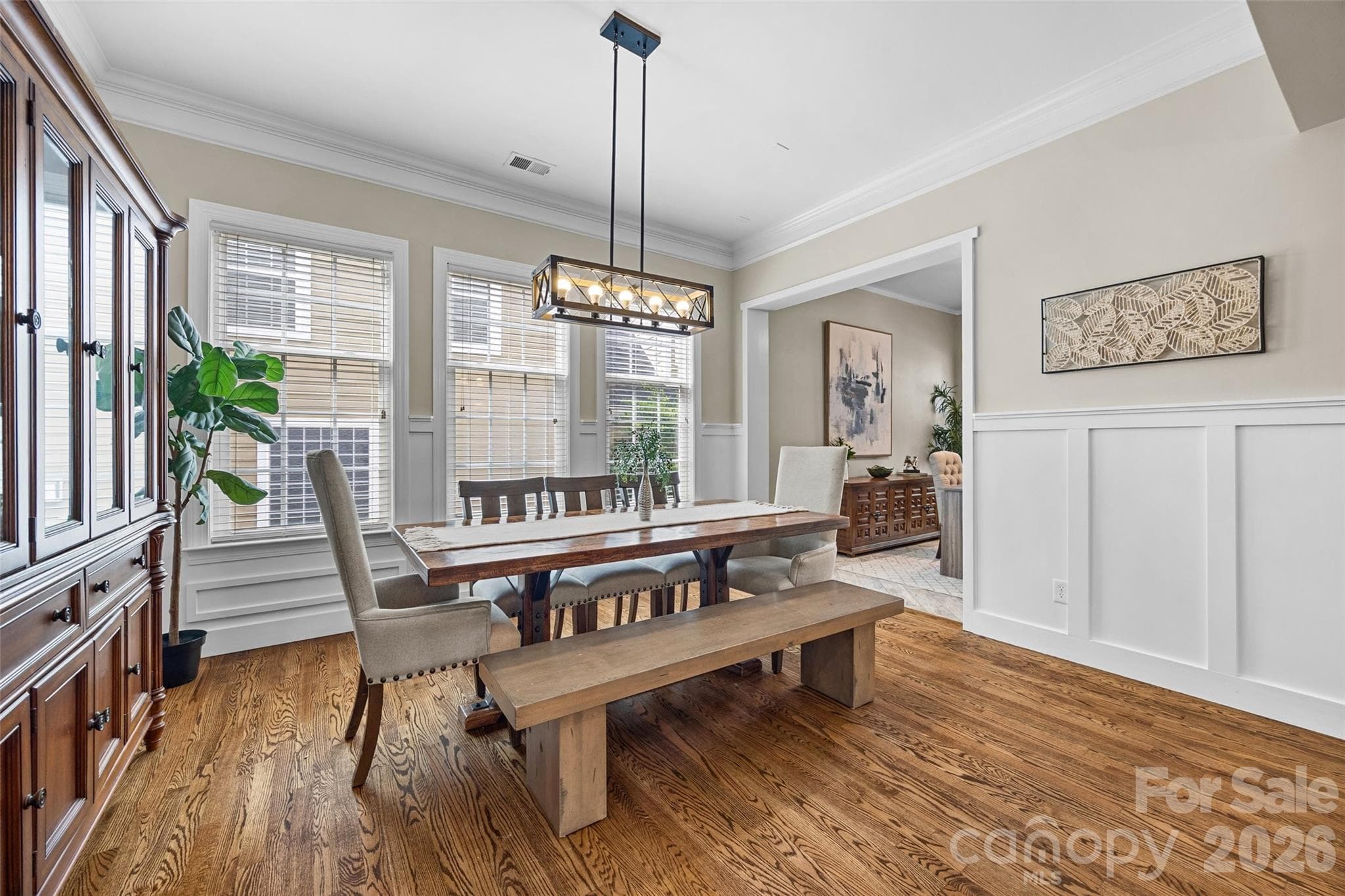 Dining room with millwork and tons of natural light - 2209 Trading Ford Drive, Waxhaw