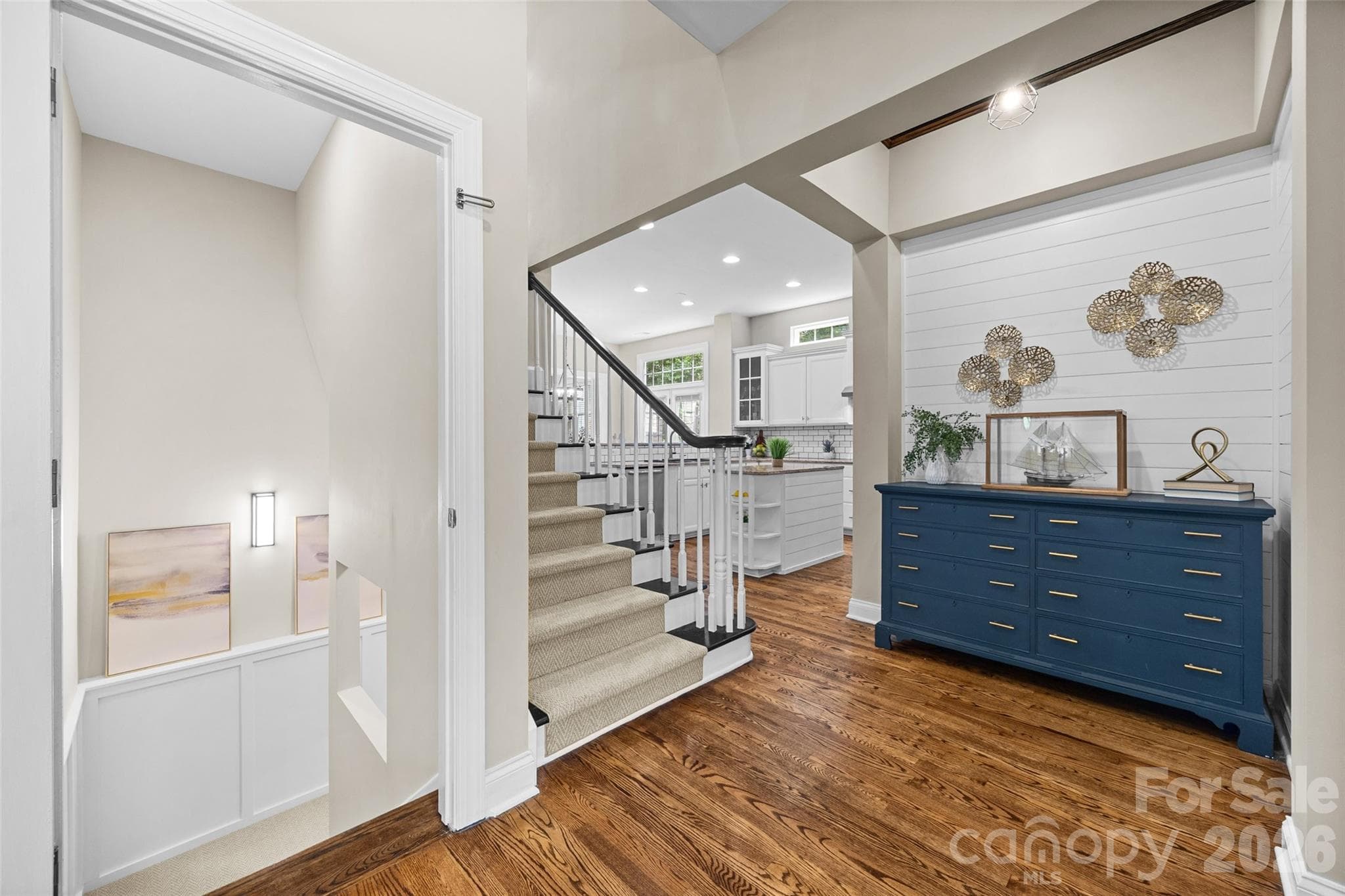 Doorway to fully finished basement at end of foyer - 2209 Trading Ford Drive, Waxhaw