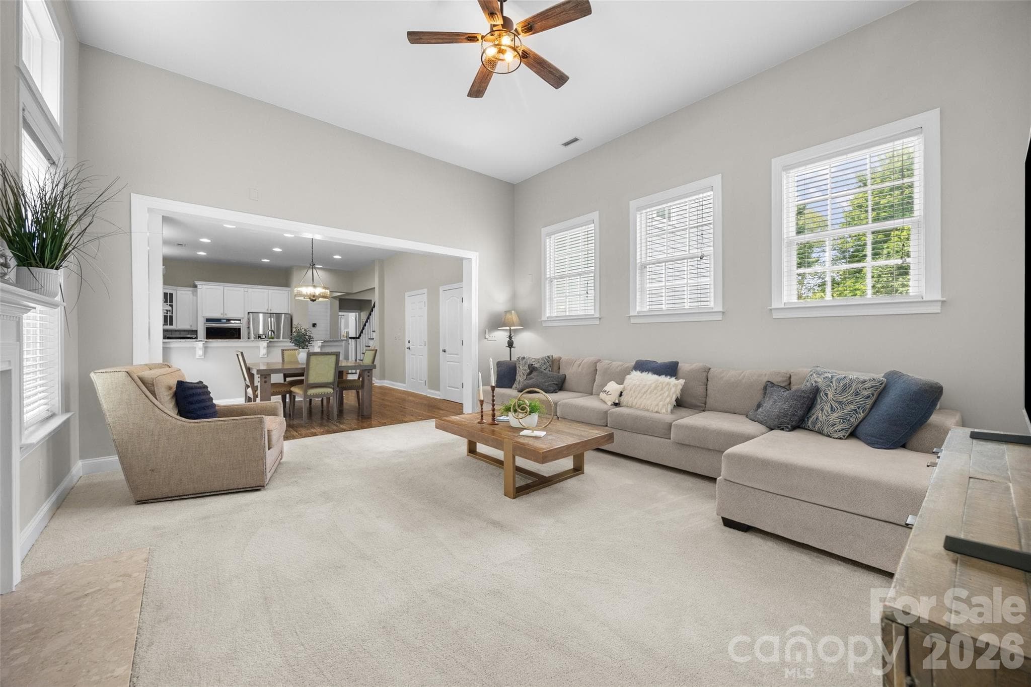 Family room has windows that allow tons of natural light - 2209 Trading Ford Drive, Waxhaw