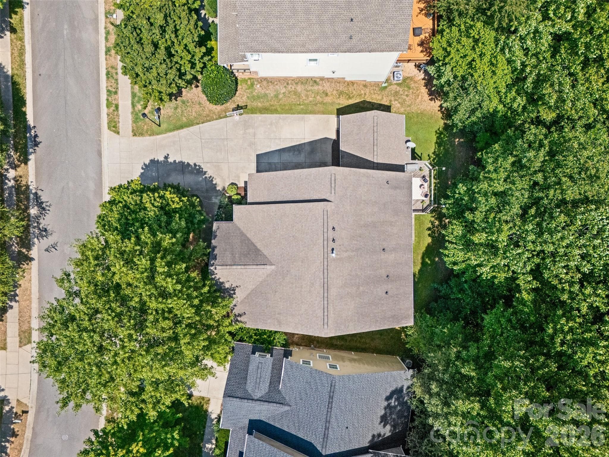 Mature trees offer shade and privacy - 2209 Trading Ford Drive, Waxhaw