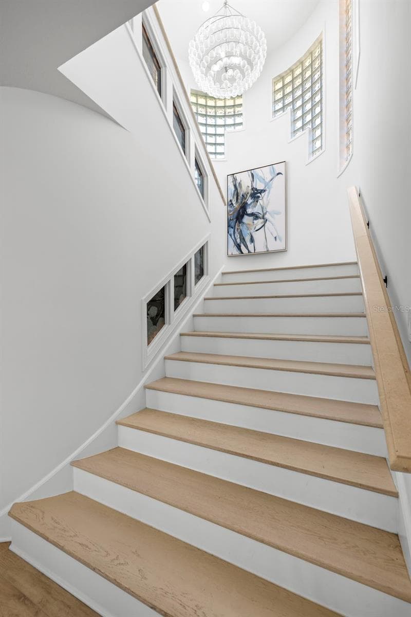 Staircase to Primary Upper Level - 101 9TH ST E, TIERRA VERDE