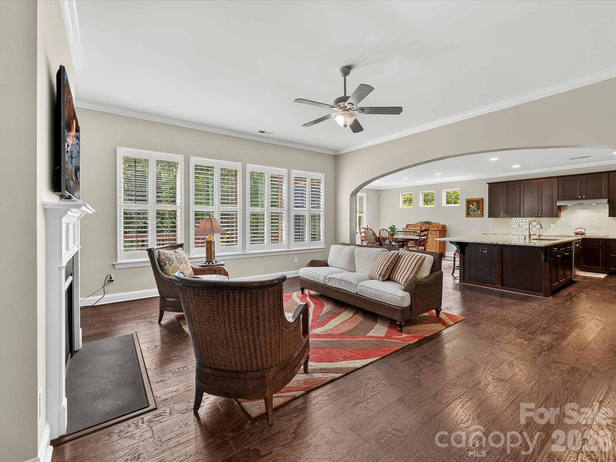 Natural light floods this home through plantation shutters throughout. - 12323 Cherrybark Lane, Charlotte