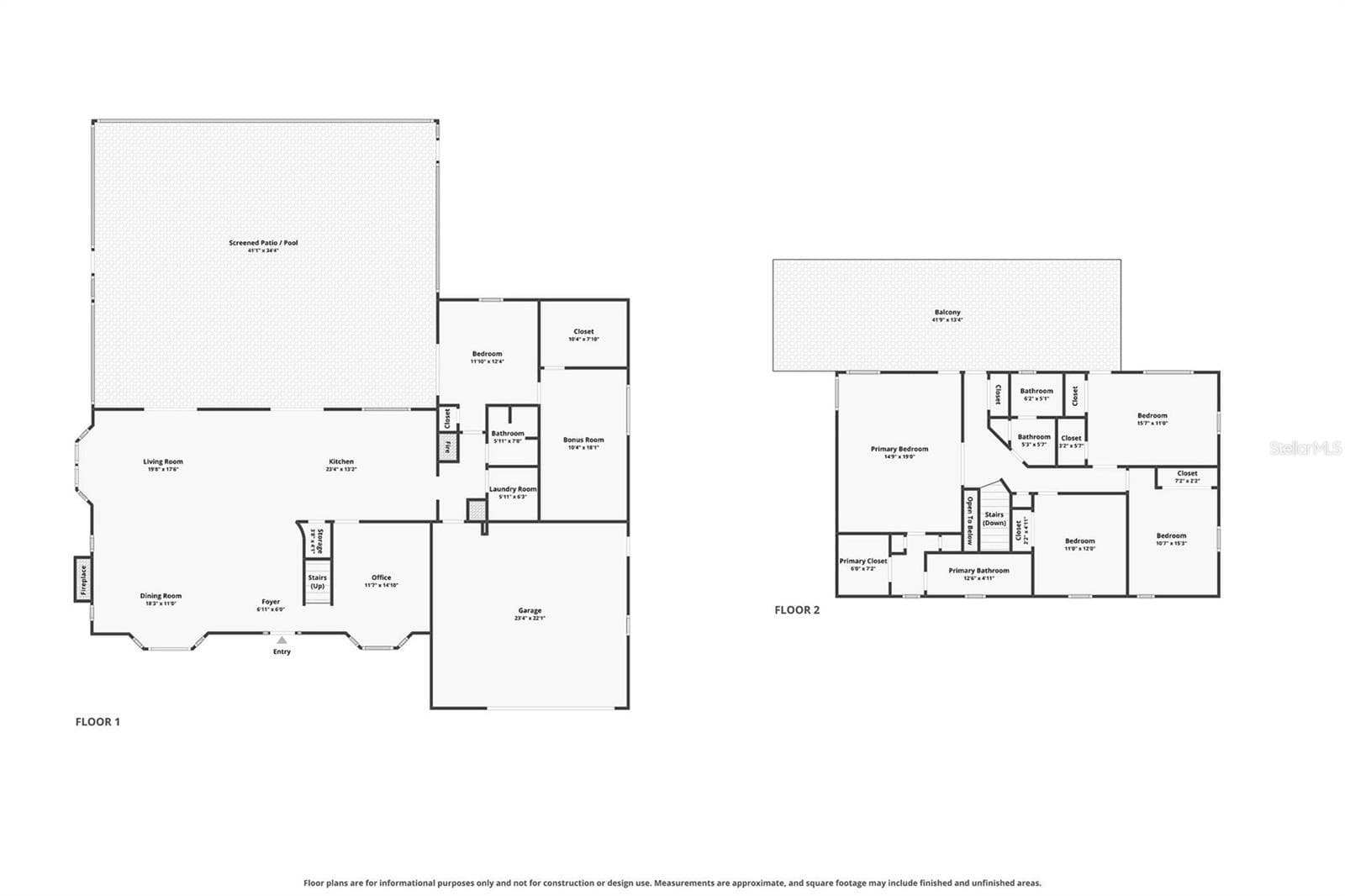 Combined floor plan - 2260 W CLASSIC COURT, LONGWOOD