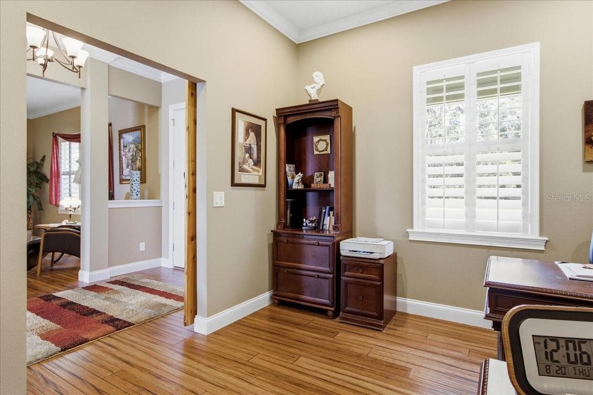 View from Office to Foyer - 1500 SPRING GARDEN RANCH RD, DE LEON SPRINGS