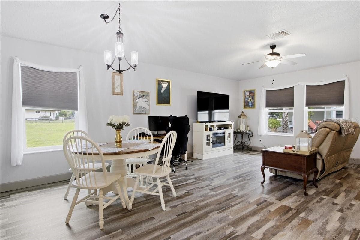View of Breakfast/Dinning Area & Living Room in Guest House - 1500 SPRING GARDEN RANCH RD, DE LEON SPRINGS