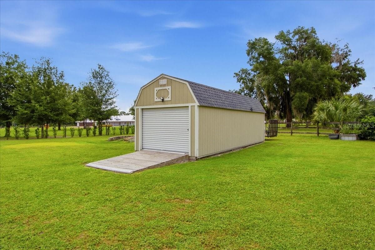 View of Shed with Ramp - 1500 SPRING GARDEN RANCH RD, DE LEON SPRINGS