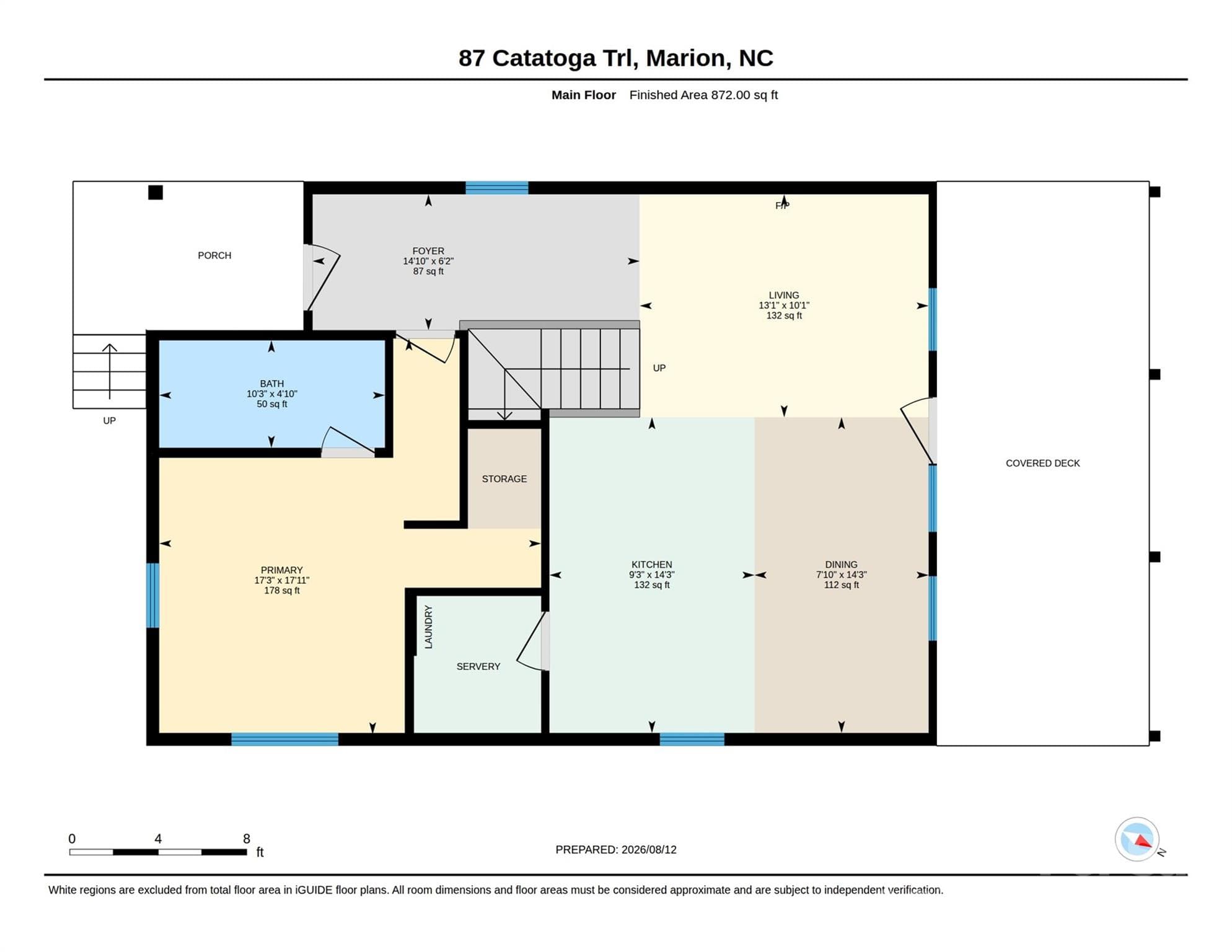 Main level floor plan - 87 Catatoga Trail, Marion