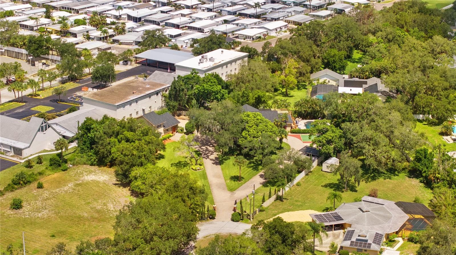 Aerial View of Grounds - 20 BOGIE LN, PALM HARBOR