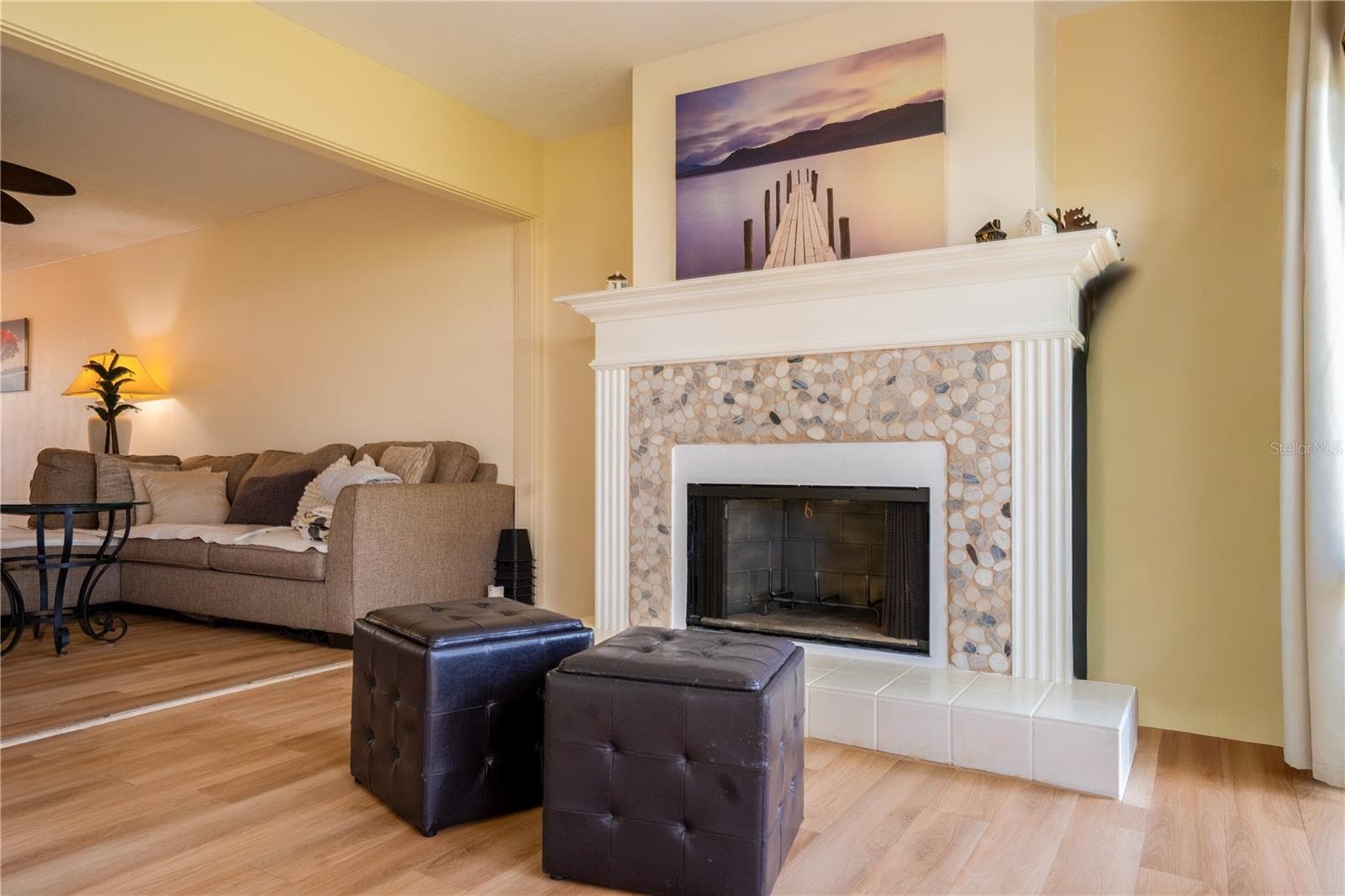 Fireplace is non-wood burning - 3289 FAIRHAVEN LN #112, SARASOTA