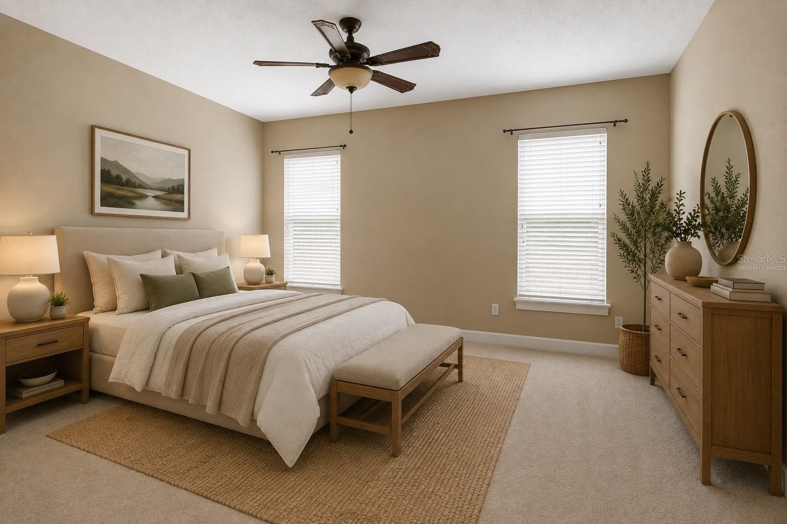 Virtually Staged Primary Bedroom - 7430 BENTONSHIRE AVE, WINDERMERE