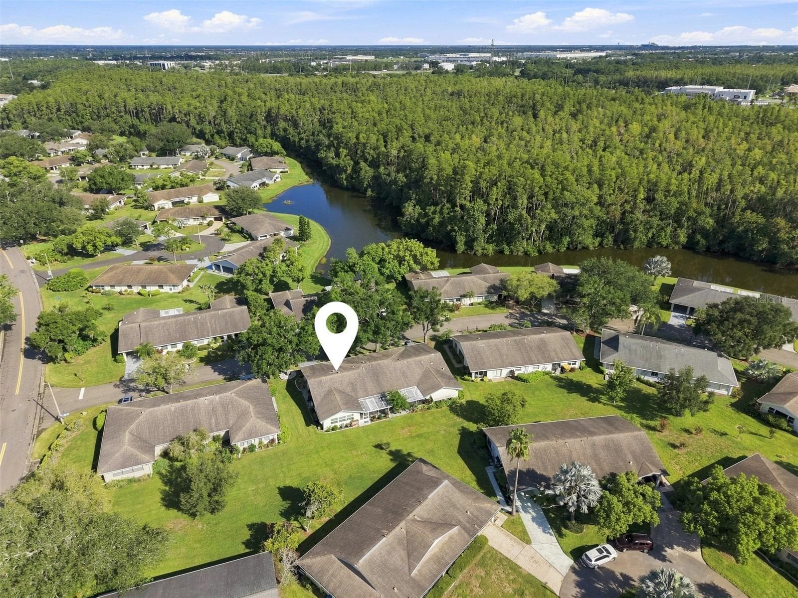 Aerial view of backyard - 2005 HEATHFIELD CIR #241, SUN CITY CENTER