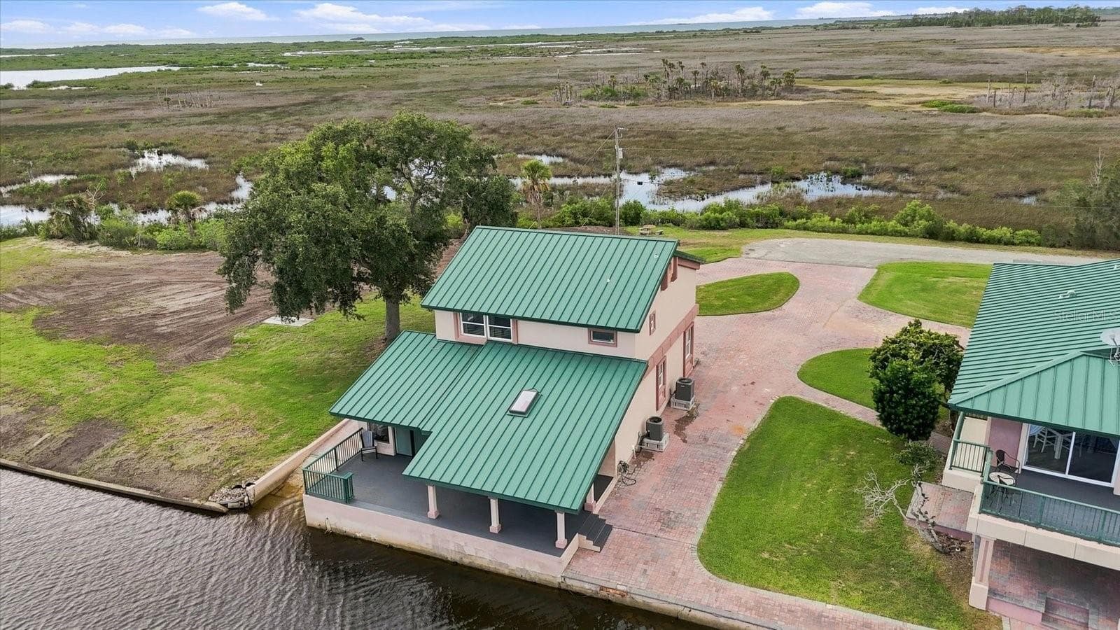 Aerial Property Overview – Residence, Grounds & Waterfront - 3194 INDIAN GULF LN, HERNANDO BEACH