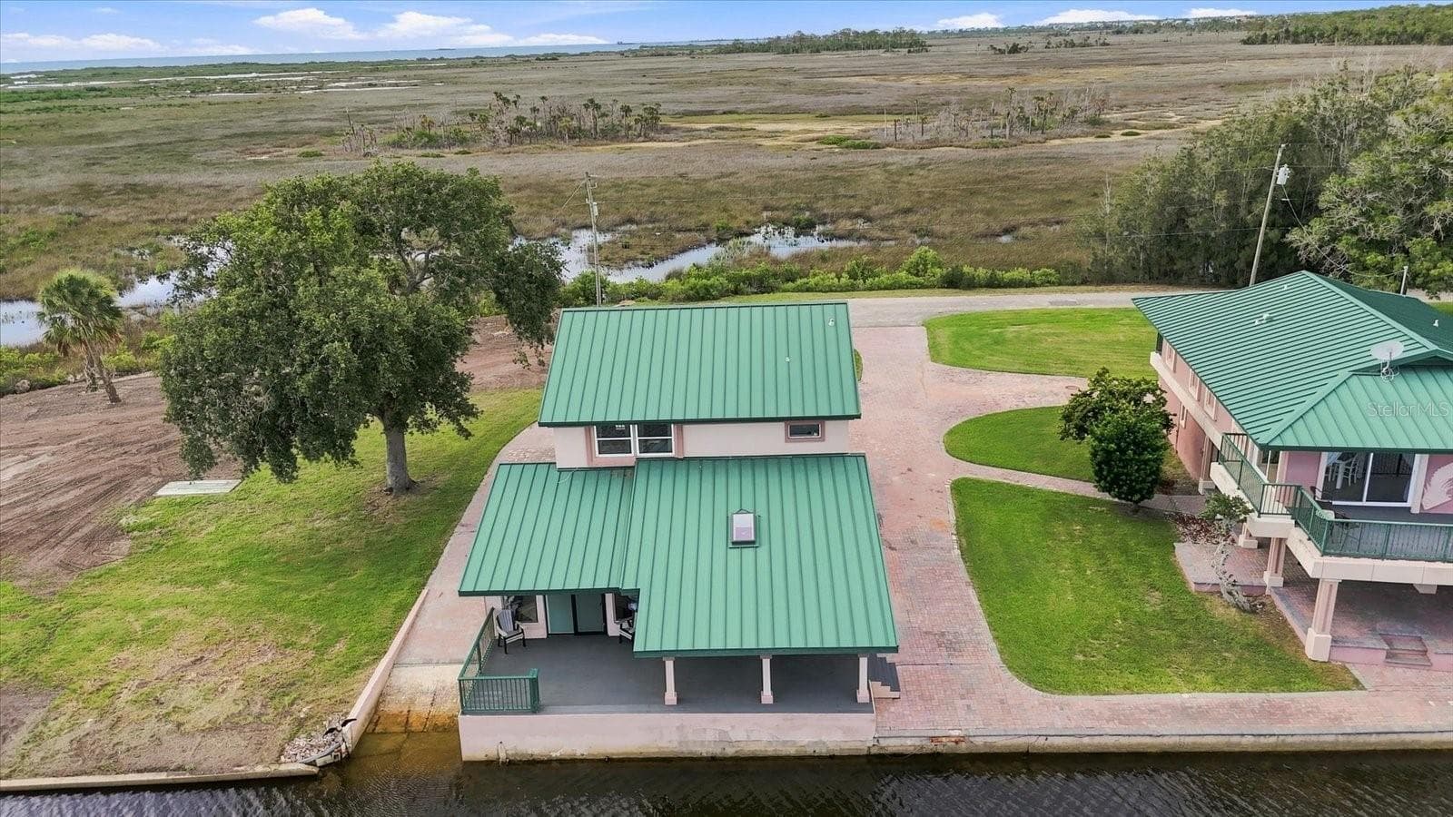 Aerial Waterfront Overview – Coastal Wetlands & Surrounding Settin - 3194 INDIAN GULF LN, HERNANDO BEACH