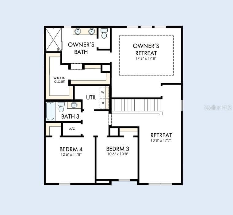 Floor Plan Second Floor - 5416 SILVER SUN DR, APOLLO BEACH