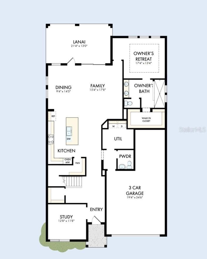 Floor Plan First Floor - 5159 SEA BRANCH AVE, APOLLO BEACH