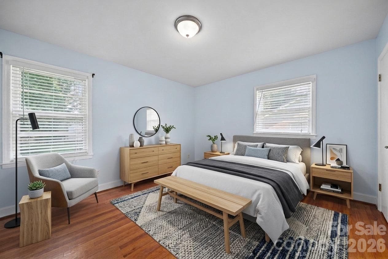 Primary Bed Room VIRTUAL Staging only - 3029 Rosehill Drive, Charlotte