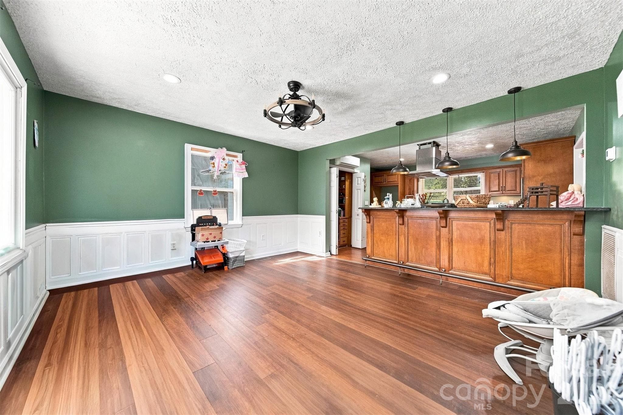 Dining room looking into kitchen - 1261 Davis Road, Lincolnton