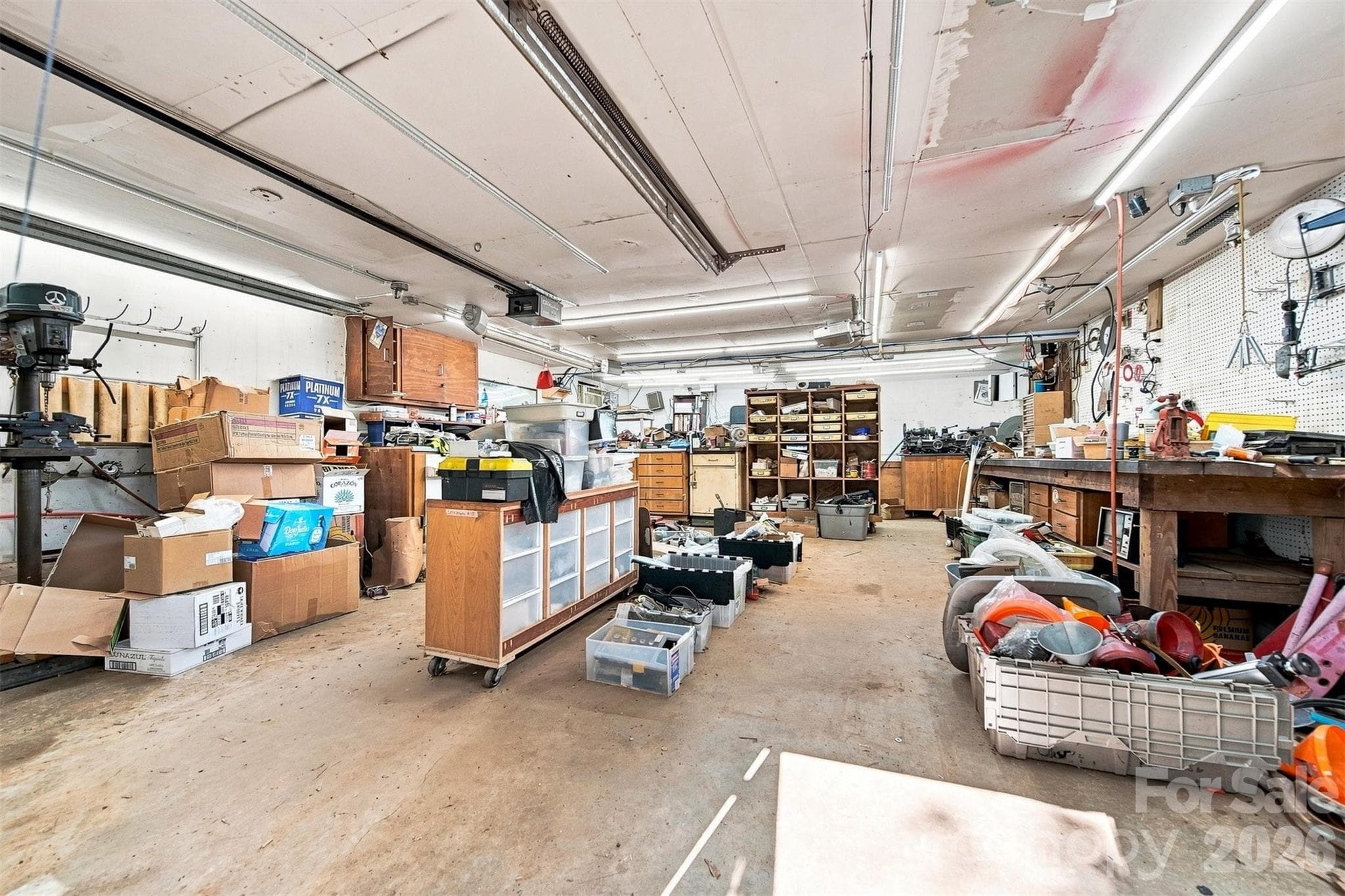 Interior of detached garage/shop - 1261 Davis Road, Lincolnton