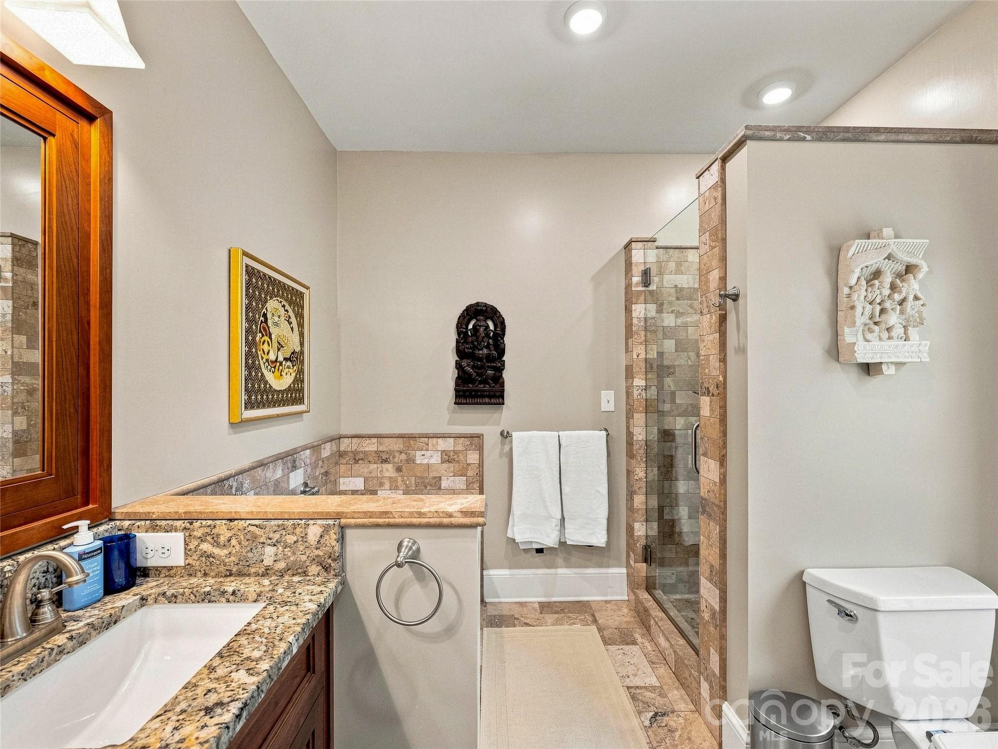 soaking tub and walk-in shower - 14 Griffing Boulevard, Asheville