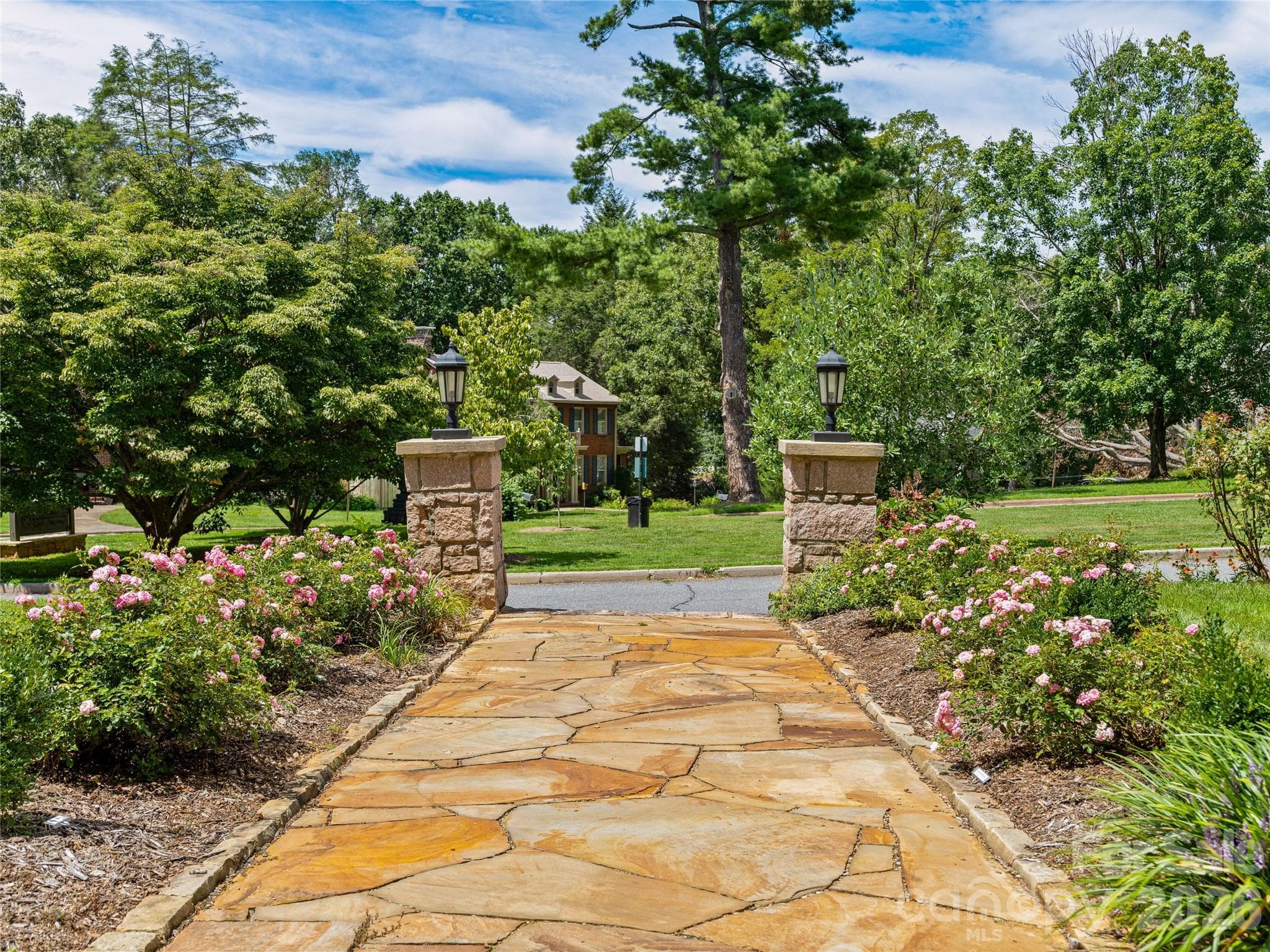 Beautiful brick front walk way to the rose garden - 14 Griffing Boulevard, Asheville