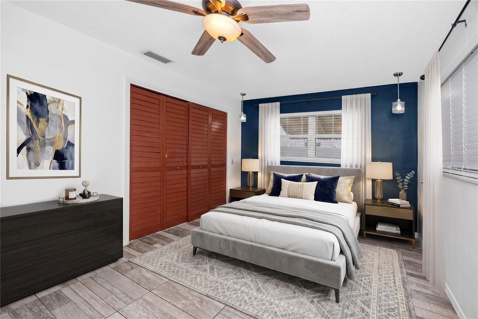 Virtually Staged Primary Bedroom - 1744 HARBOR CIR E, LARGO