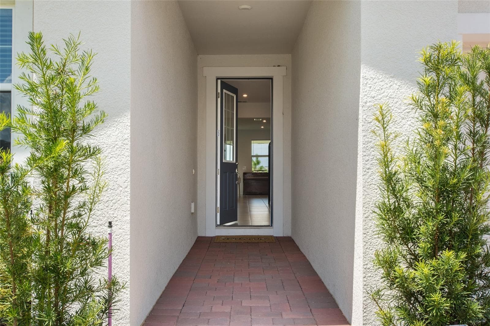 Upon entering you are greeted with a papered walkway leading to your cozy front door. - 2685 SWEET ACACIA DR, CLERMONT