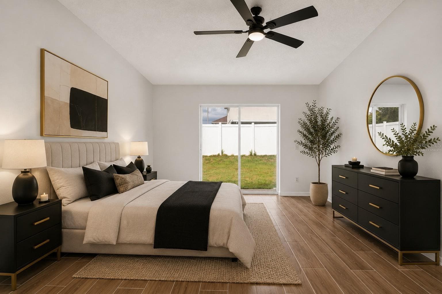 primary bed room virtually staged - 12826 LONGCREST DR, RIVERVIEW