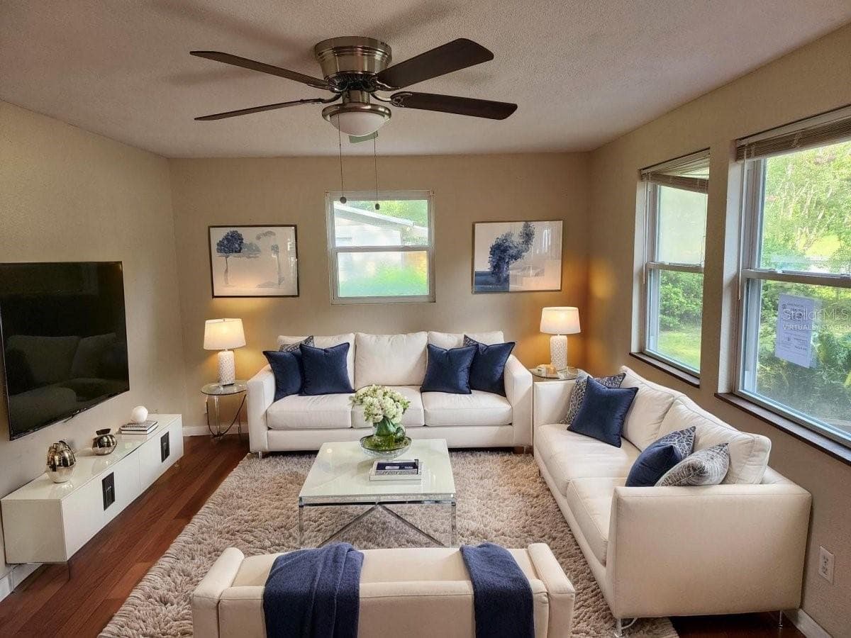 Living Room - Virtually Staged - 2861 SE 18TH AVE, GAINESVILLE