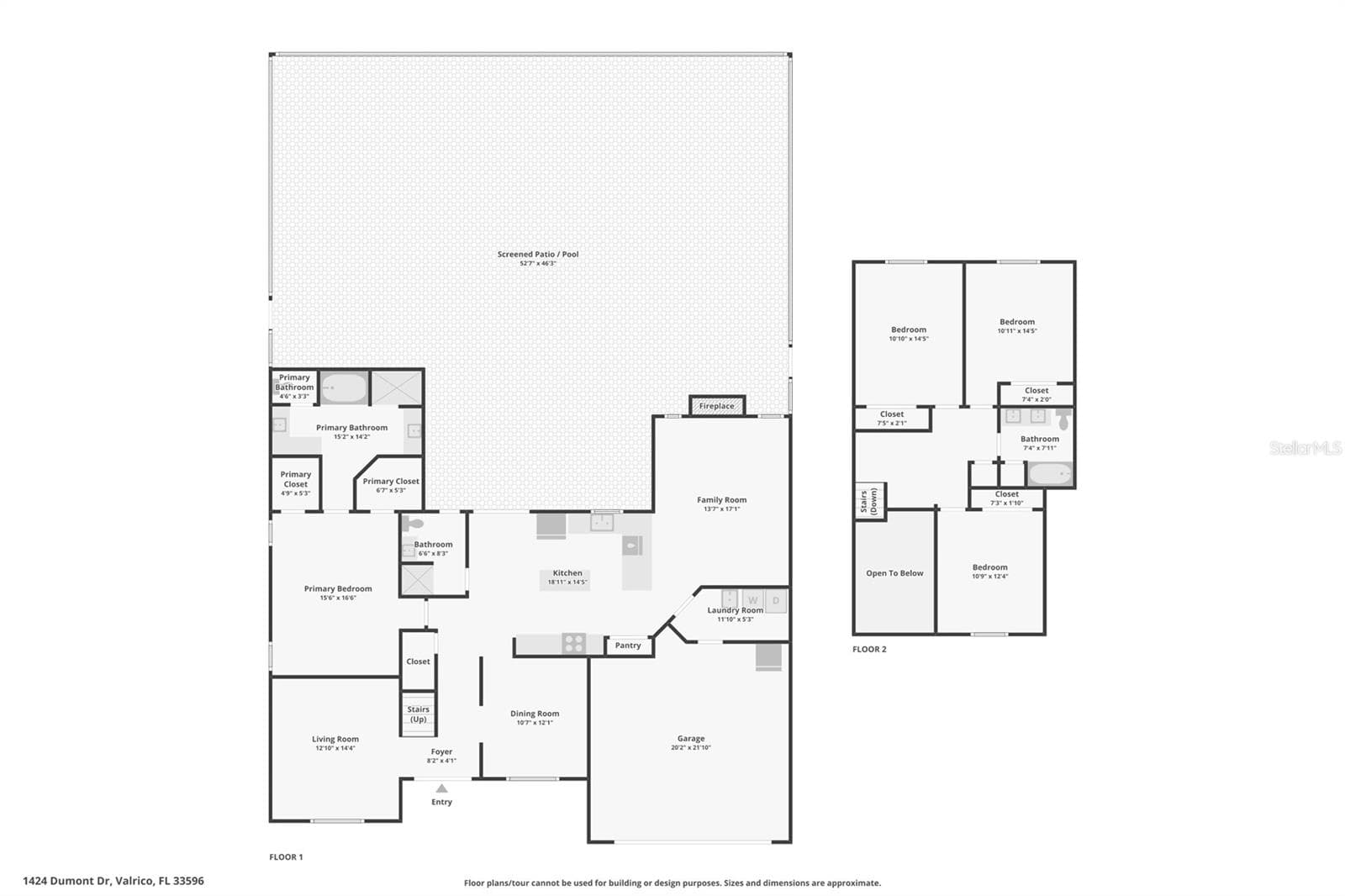 Floor Plan - 1424 DUMONT DR, VALRICO