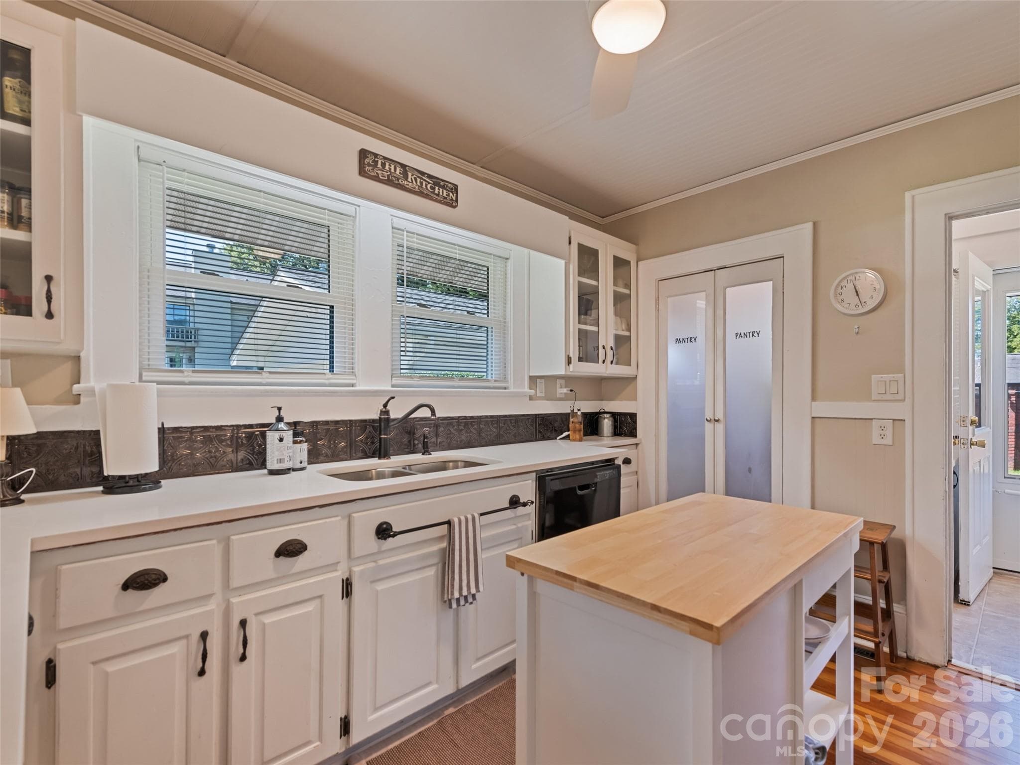 Cook's kitchen with rolling island - 50 Epsom Street, Waynesville