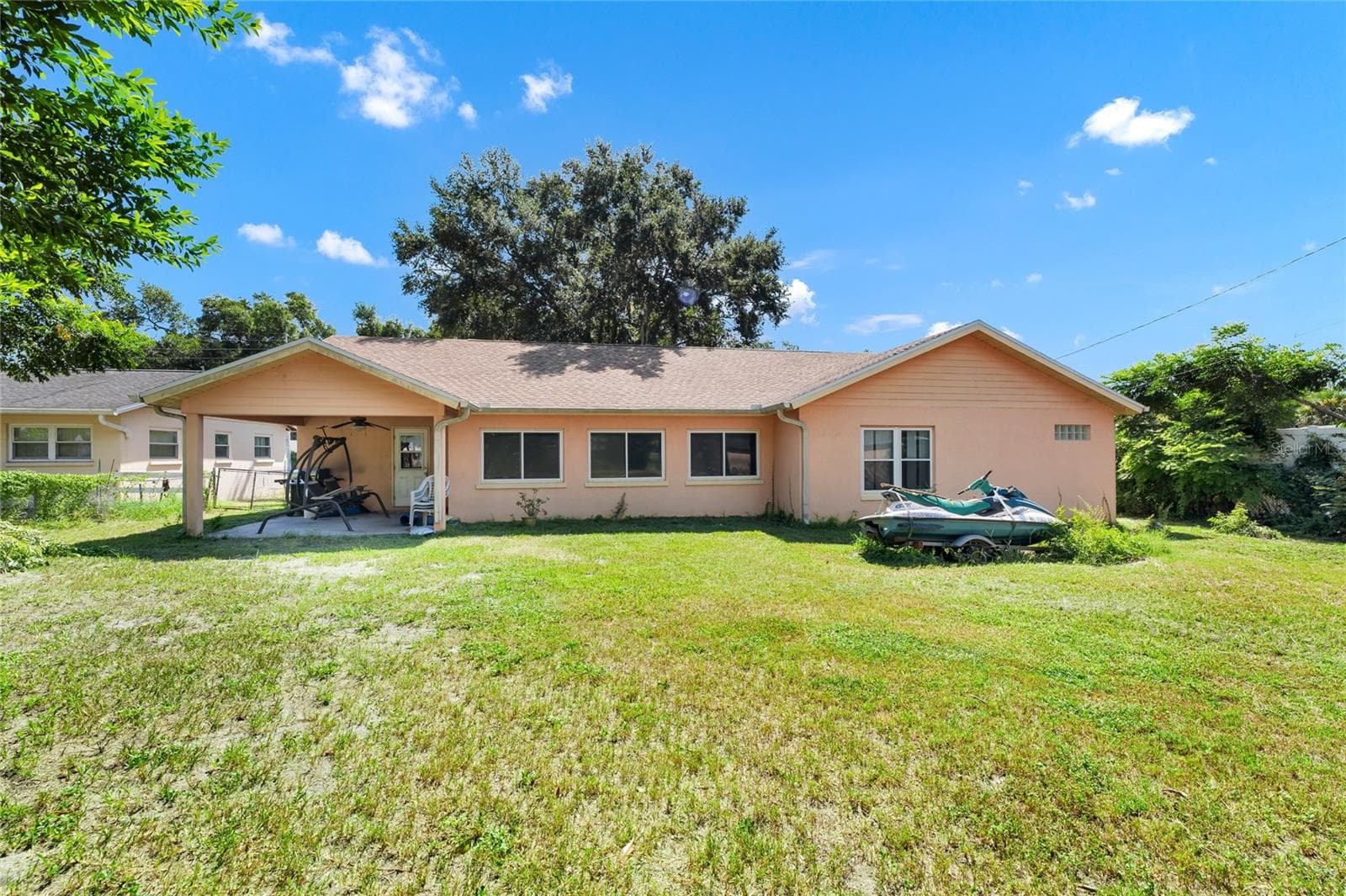 Backyard with the home - 3126 S OSCEOLA AVE, ORLANDO