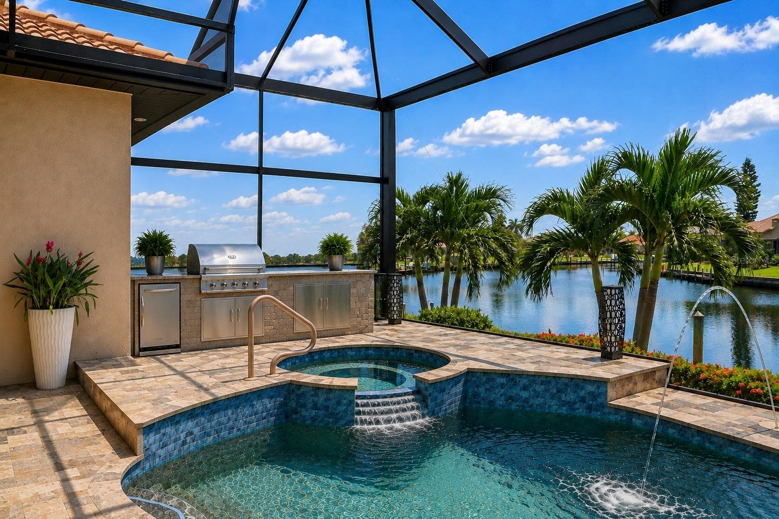 AI generated outdoor kitchen - 1317 PINE SISKIN DR, PUNTA GORDA