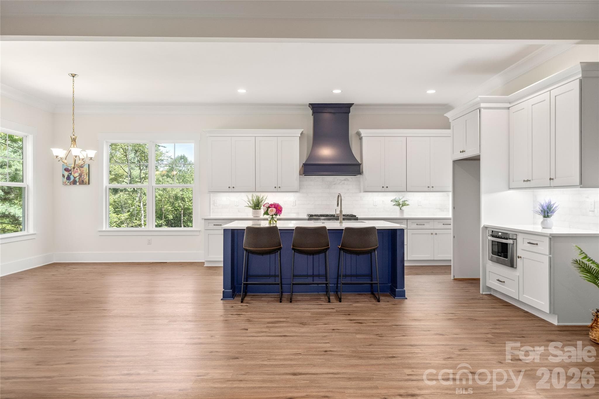 Great room looking towards kitchen - 227 Northview Drive, Hendersonville