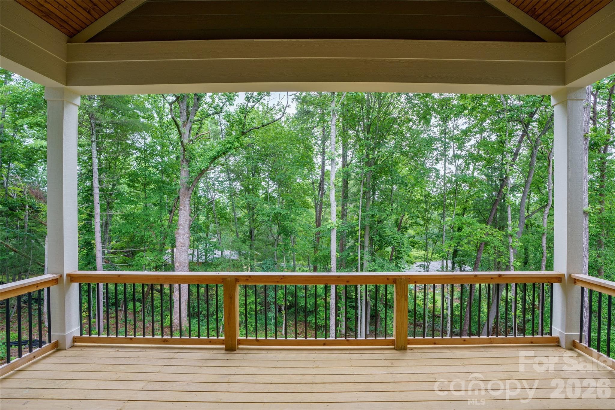 Rear covered private deck - 227 Northview Drive, Hendersonville