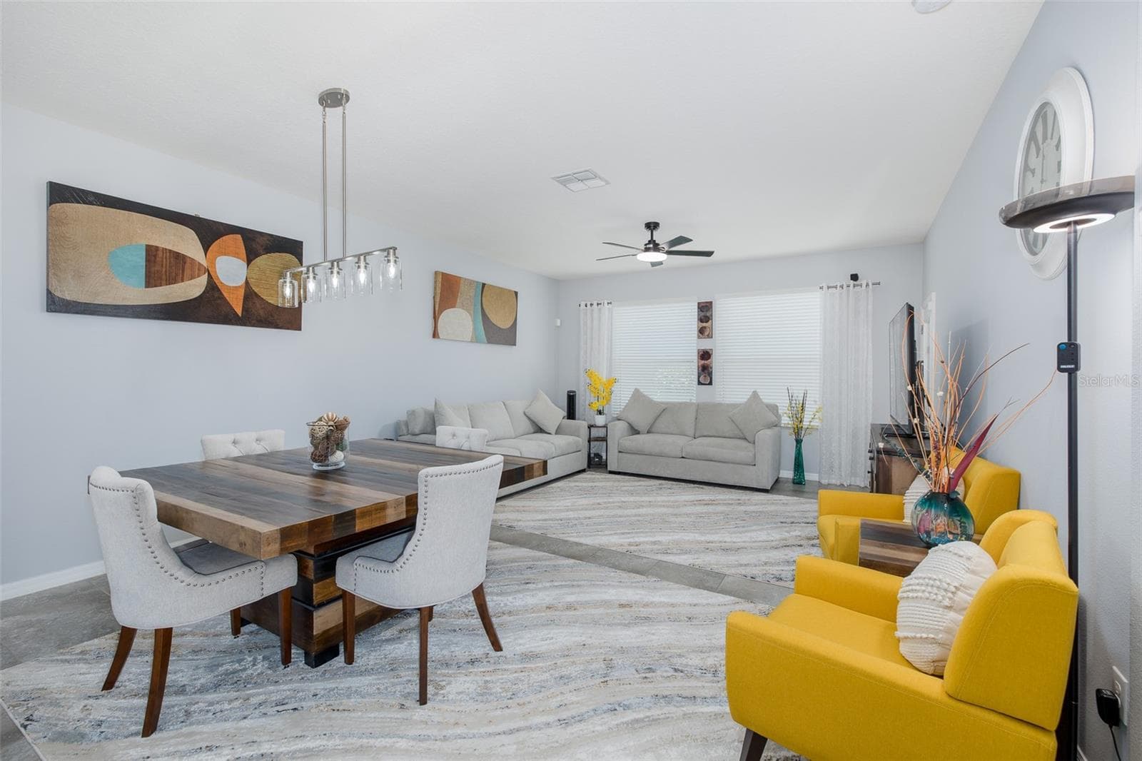 Dining room overlooking living room - 2220 PARROT FISH DR, HOLIDAY
