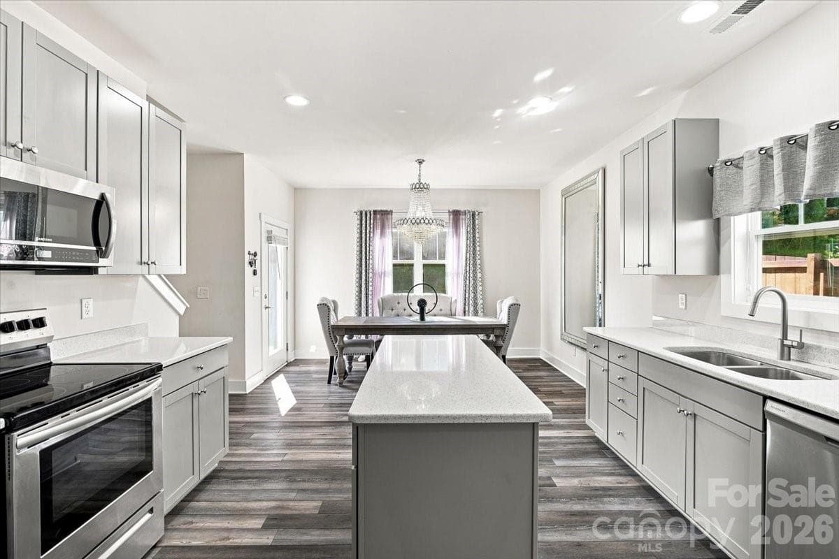 Gorgeous countertops throughout the entire kitchen. Pantry in the left corner - 15 Hyde Park Place, Arden