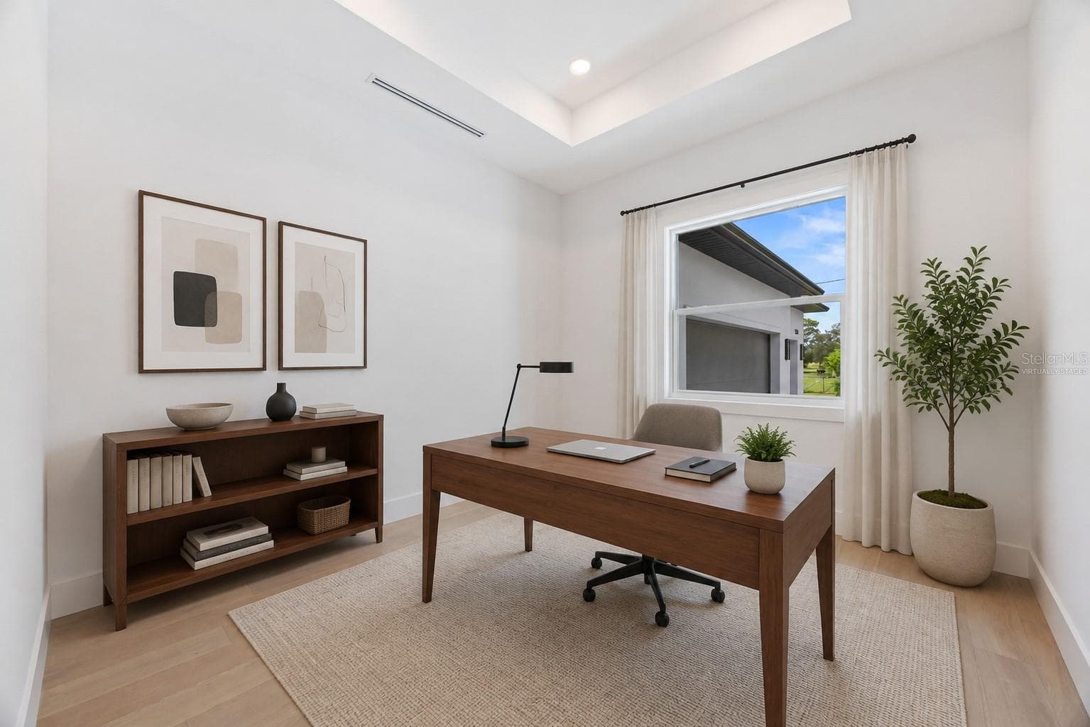 Virtually staged dedicated office / study room. - 1336 HAYS RD, TARPON SPRINGS