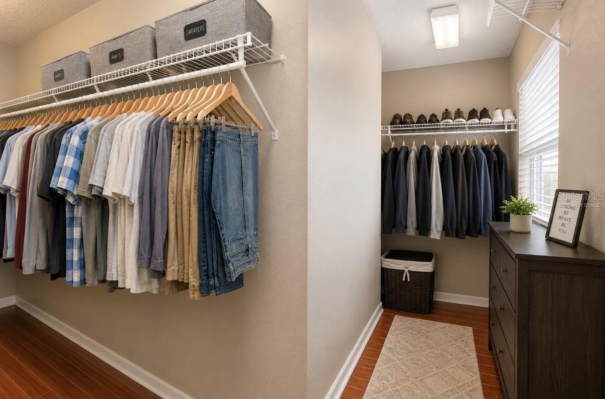 Virtually StagedPrimary Closet - 11232 CREEK HAVEN DR, RIVERVIEW