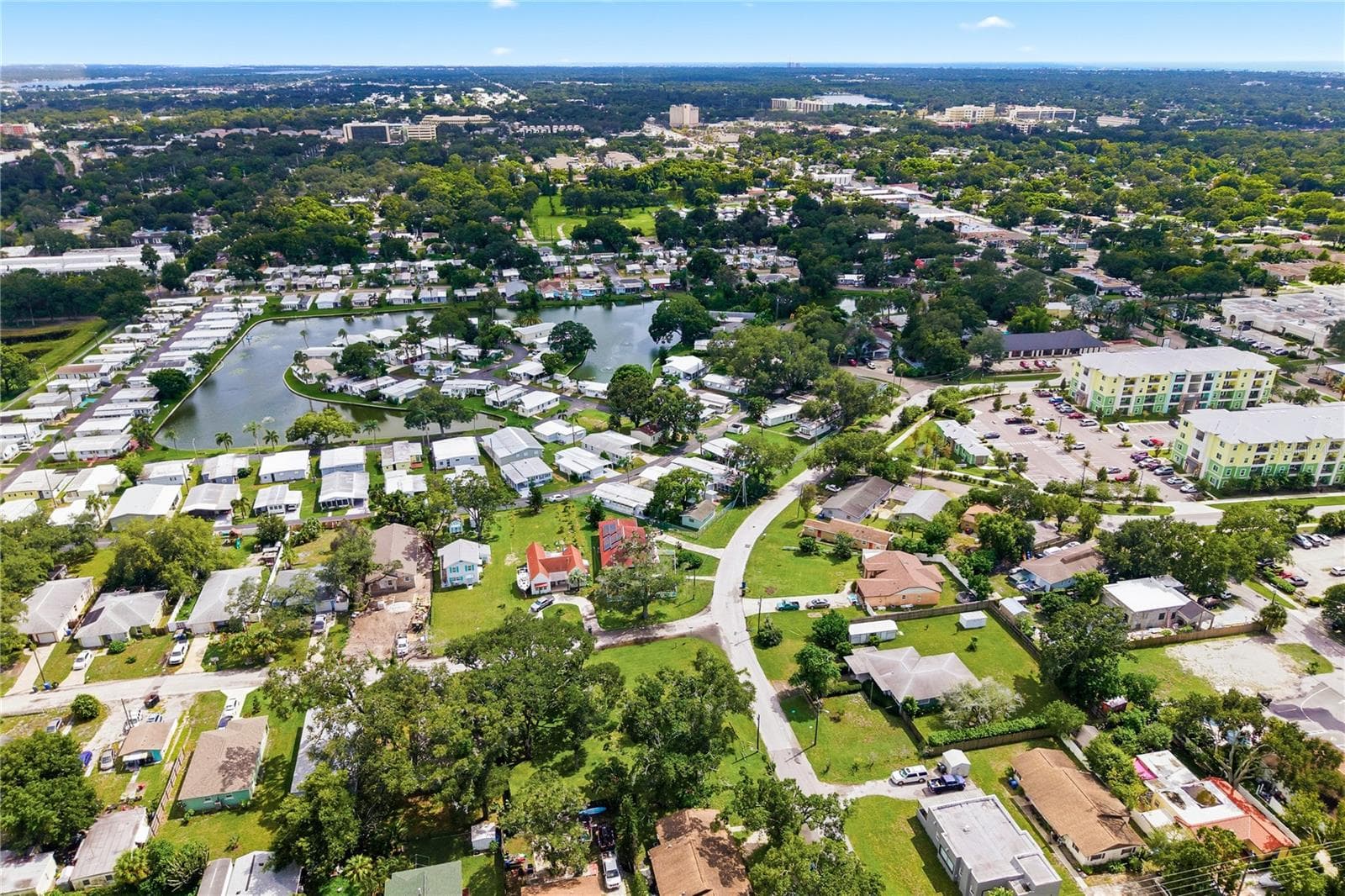 Aerial with lake - 980 7TH ST NW #88, LARGO