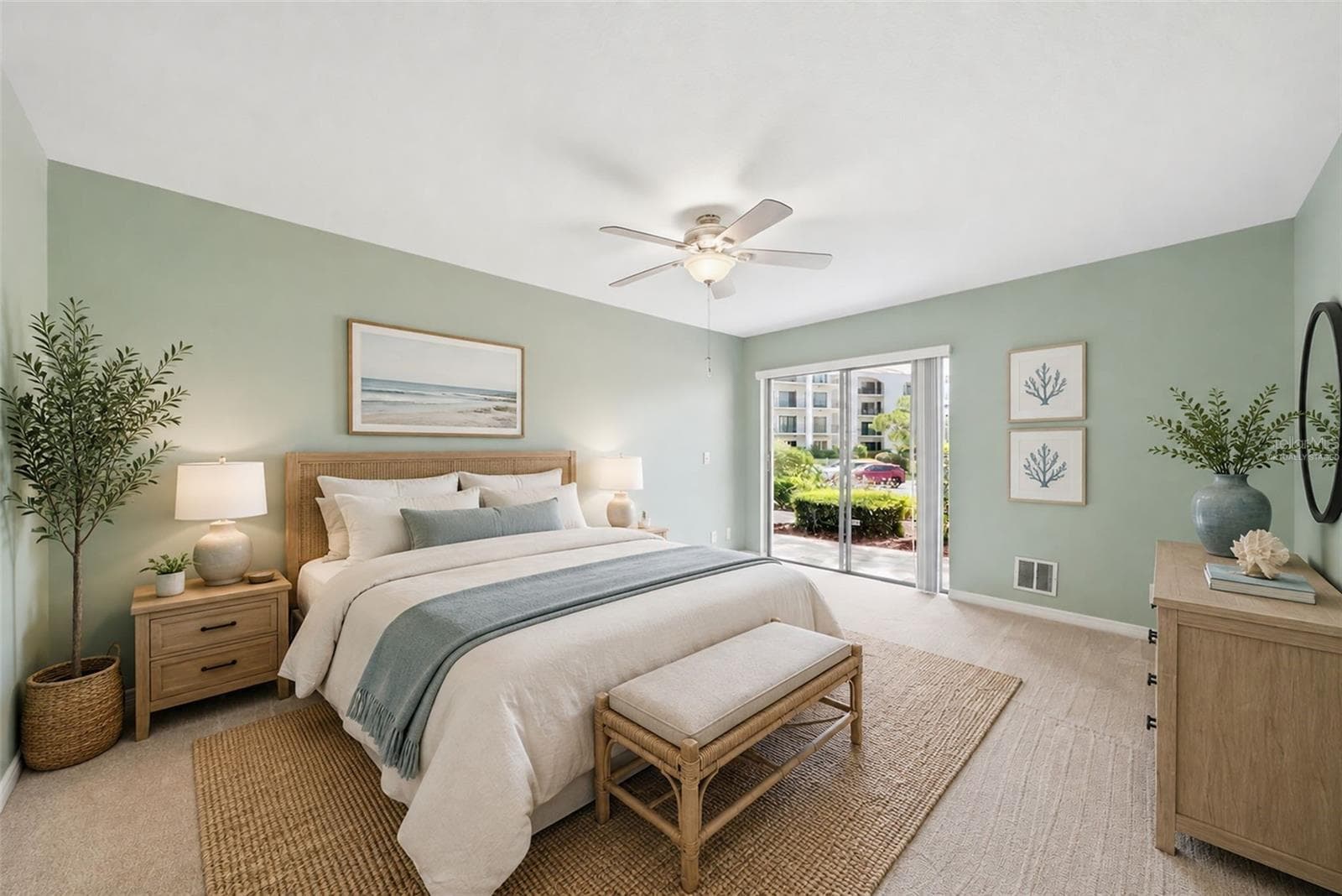 Virtually staged- primary bedroom - 301 MARINER DR #301, TARPON SPRINGS