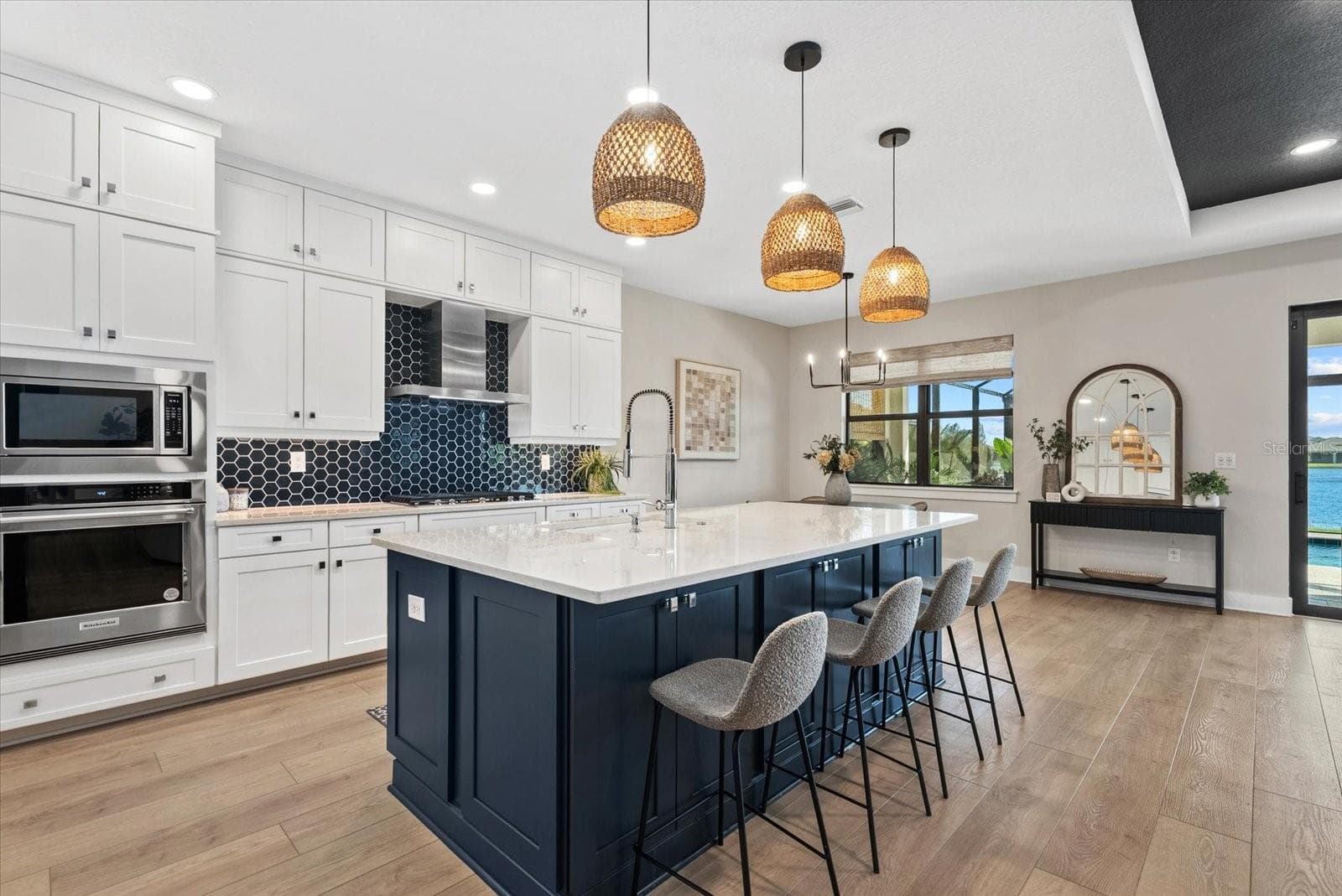 Kitchen with Large Island with additional cabinets - 12801 MORNING MIST PL, VENICE